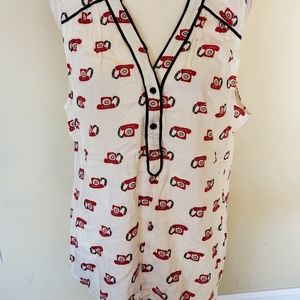 Modcloth telephone print top
